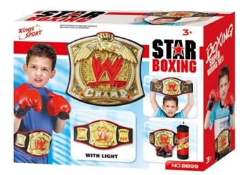 3-in-1 1WWE gold belt with light in color box   ITEM NO.： W063286
