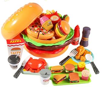 Dining car tent+Burger Chequerel 62PCS   ITEM NO.： W047255