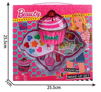 Fashion Barbie cake with three layers of beads and cosmetics   ITEM NO.： W058501