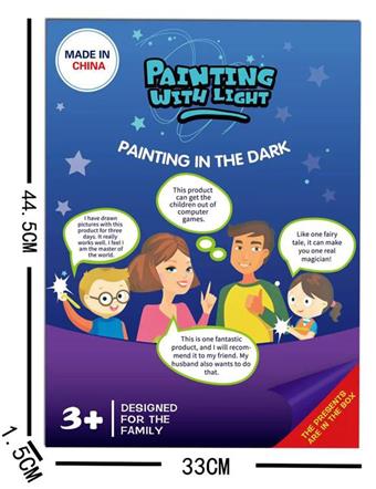 Draw With Light Fun Fluorescent Night Light Graffiti Drawing Writing Board A3 Family Edition   ITEM NO.： W056774
