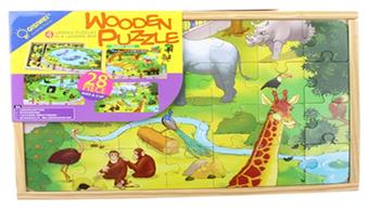28pcs Boxed Puzzles - Zoo   ITEM NO.： W044232