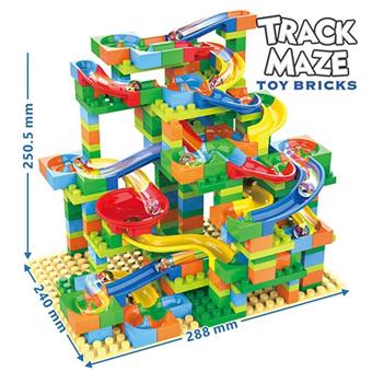 DIY puzzle track maze ball building blocks 333PCS (2 large base plates are standard in the box)   ITEM NO.： W048116