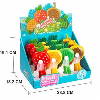 Fruit hand press fan 12pc/display box   ITEM NO.： W042067