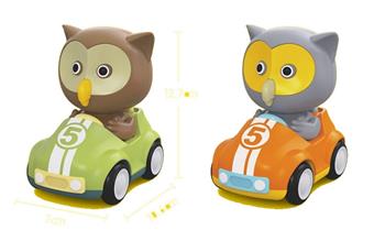Four Wheel Owl Pressure Car (10pcs)   ITEM NO.： W042161