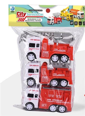 3 inertia fire trucks   ITEM NO.： W042903