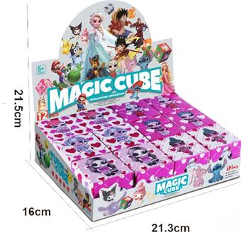 Lucky Doll Magic Cube Puzzle Magic Cube Stress Relief Puzzle Toy Finger Game   ITEM NO.： W042661