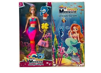 Disney 14 inch physical mermaid with lighting, music theme, and handbag   ITEM NO.： W055489