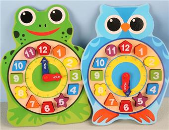 Shape classification clock (divided into frog and owl models)   ITEM NO.： W043830