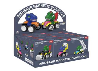 Magnetic dinosaur building block cart (small)   ITEM NO.： W047348