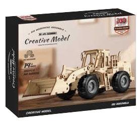 DIY wooden assembled bulldozer   ITEM NO.： W042600