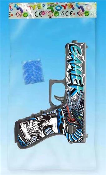 Graffiti Manual Inflatable Water Bullet Gun (with one pack of water bullets), mixed with three colors   ITEM NO.： W063777