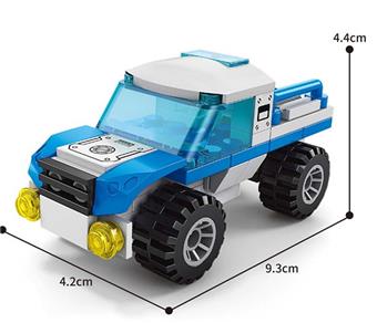 65PCS Blue Light Arrest Vehicle   ITEM NO.： W045825