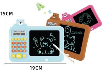 Little Bear - Oral Calculation Treasure LCD Handwritten Tablet 2-in-1 Mathematics Training Machine Calculator English Version IC (including Lithium Battery 10300) (Brown Bear did not make it)   ITEM NO.： W056500