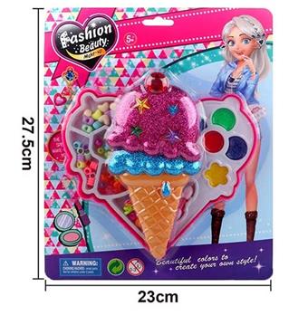 Factory version ice cream with two layers of beads and cosmetics   ITEM NO.： W058390