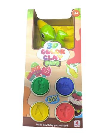 Colored clay dinosaur set   ITEM NO.： W053058