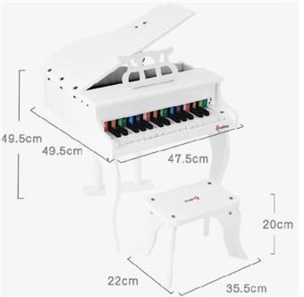 Beautiful grand piano (white)   ITEM NO.： W043399