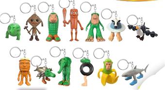 Shanhaijing wooden stick figurine with keychain 16 blind box display box   ITEM NO.： W055639