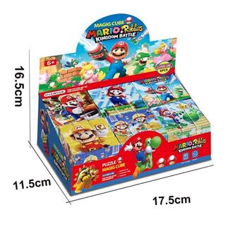 Mario Cube (6-pack) 3rd order cube 5.7cm UV printing decompression puzzle cube 3rd order puzzle cube decompression puzzle toy finger game   ITEM NO.： W042797