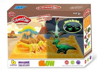 Dinosaur luminous series colored clay   ITEM NO.： W053147