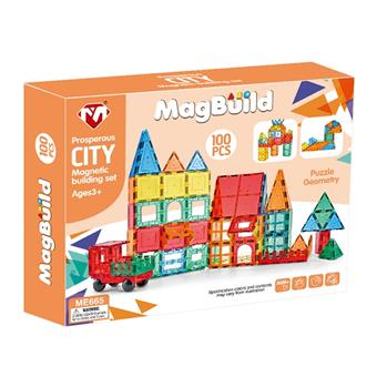 100 puzzle building color window magnetic tiles   ITEM NO.： W043609