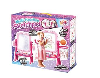 Vertical A-frame makeup desk writing board (2-in-1) monochrome single/pink   ITEM NO.： W056973