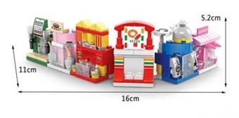 Girl Street Building Blocks Six in One 137pcs   ITEM NO.： W046186