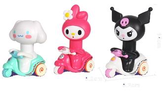Sanrio three wheeled pressure vehicle (12pc/display box)   ITEM NO.： W042076