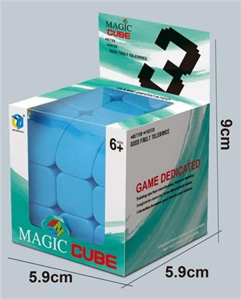 Three sided solid color Rubik's Cube puzzle puzzle, decompression and release puzzle toy, finger game   ITEM NO.： W042828