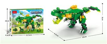 Dinosaur Six in One 160PCS   ITEM NO.： W045177