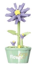 Purple Garden Flower 61PCS Low Price Impulse Edition - Micro Particle Building Blocks   ITEM NO.： W044683