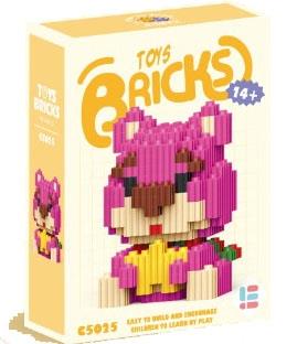 Sitting Star Strawberry Bear 208PCS (low-priced impulse version)   ITEM NO.： W044556