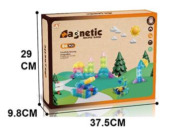 Puzzle Transparent Magnetic Block 86P   ITEM NO.： W046658