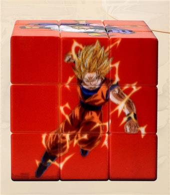 3.5CM Dragon Ball Magic Cube (UV Printed) 12PCS One Medium Package Three Step Small Magic Cube Three Step Mini Magic Cube Keychain Pendant   ITEM NO.： W042710