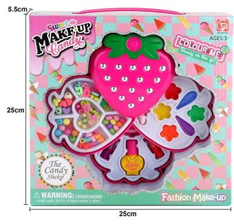 Factory version strawberry three-layer bead+cosmetics   ITEM NO.： W058213