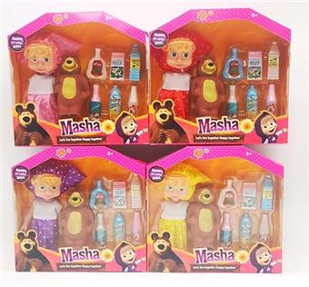 6-inch empty Martha doll+bear+beverage vacuum formed 4 mixed   ITEM NO.： W062954