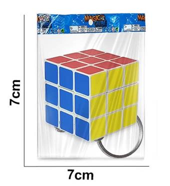 3.5CM Sticker Third Order Intelligence Cube with Keychain   ITEM NO.： W048928