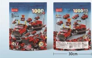 Racing trailer 1000pcs building blocks   ITEM NO.： W046001