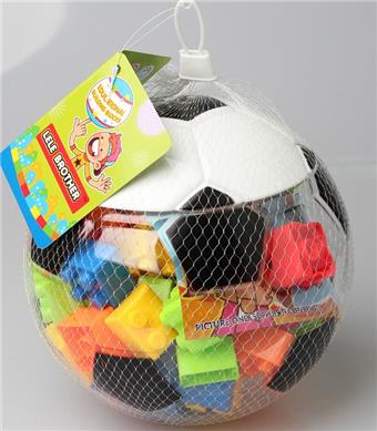 Football puzzle building blocks mixed with multiple colors weighing 200 grams (approximately 40-50PCS)   ITEM NO.： W046242