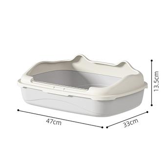Pet supplies side opening cat litter box - large size   ITEM NO.： W062202