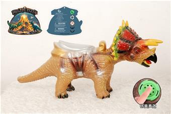 Vinyl dinosaur simulation mount Triceratops (with dinosaur call IC)   ITEM NO.： W046345