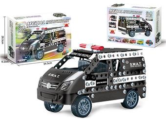 314PCS Metal Building Blocks Assembled Special Police Vehicle   ITEM NO.： W042295