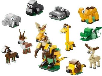 Quwan Cute Beast Building Blocks 296PCS low-priced impulse version (10pcs/box)   ITEM NO.： W044615