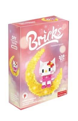 Moon KT Cat Building Blocks 326pcs   ITEM NO.： W046066