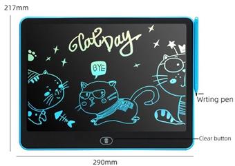 13 inch horizontal color screen LCD electronic writing board drawing board graffiti drawing board handwriting board (CR2032 power pack * 1) monochrome clear installation   ITEM NO.： W056442