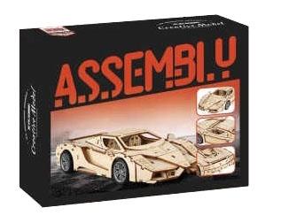 DIY Wooden Assembly Ferrari   ITEM NO.： W042603