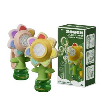 Colorful Flower Bubble Machine (One Click Start Version)   ITEM NO.： W057993
