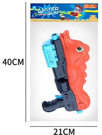 Animal seahorse inflatable water gun 2-color mixed packaging (GCC)   ITEM NO.： W067126