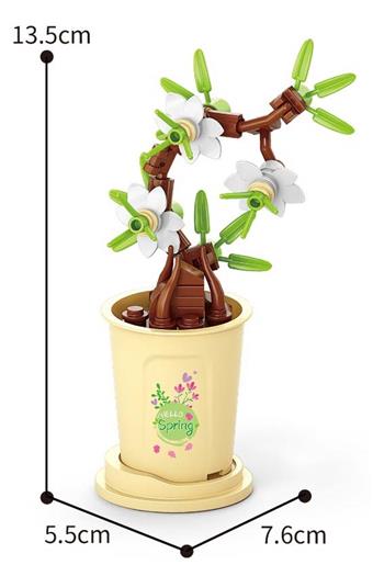 Rainwater Pear Blossom 50PCS Micro Particle Building Blocks   ITEM NO.： W044887