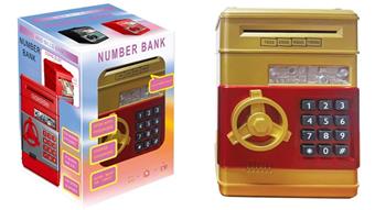 ABS Classic Electric Password Savings Bank (Gold) ABS Children's Cartoon Fun Savings Bank Safe   ITEM NO.： W051264