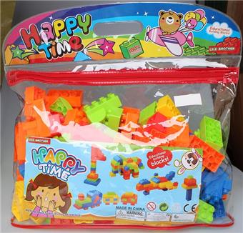 Weighing 600 grams (approximately 100-120 pieces) of multi colored mixed blocks in a large card head bag   ITEM NO.： W046227